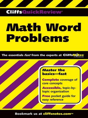 cover image of CliffsQuickReview Math Word Problems
